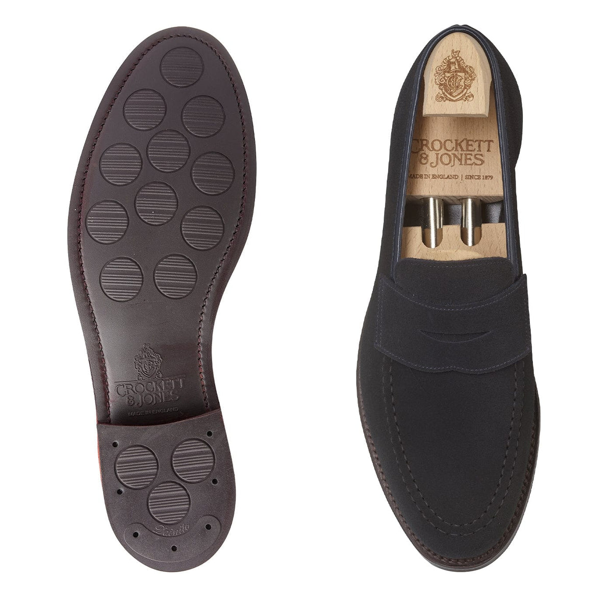 Harvard 2 Navy Suede – Crockett & Jones ROW
