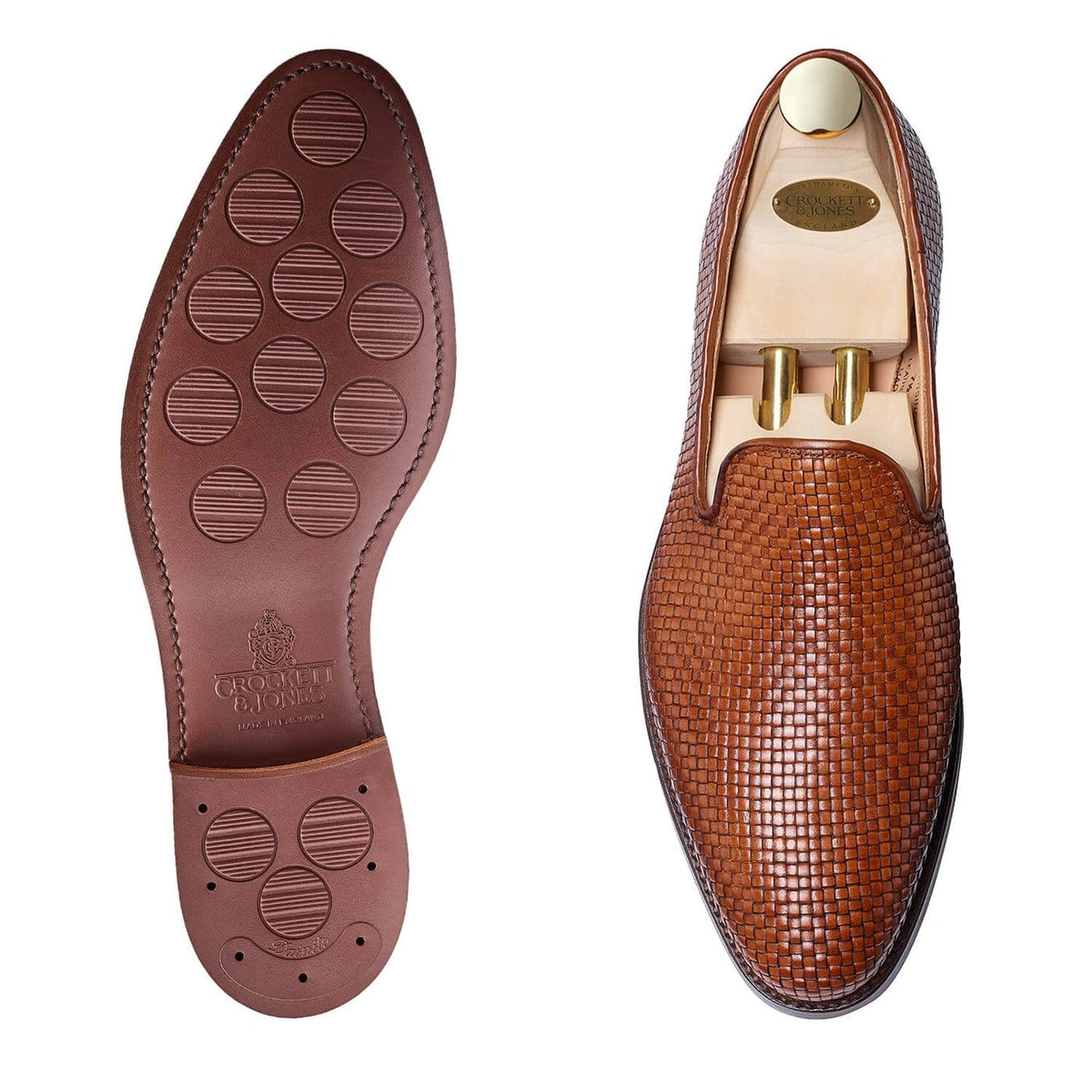 Kensington Tan Woven Calf | Crockett & Jones – Crockett & Jones ROW