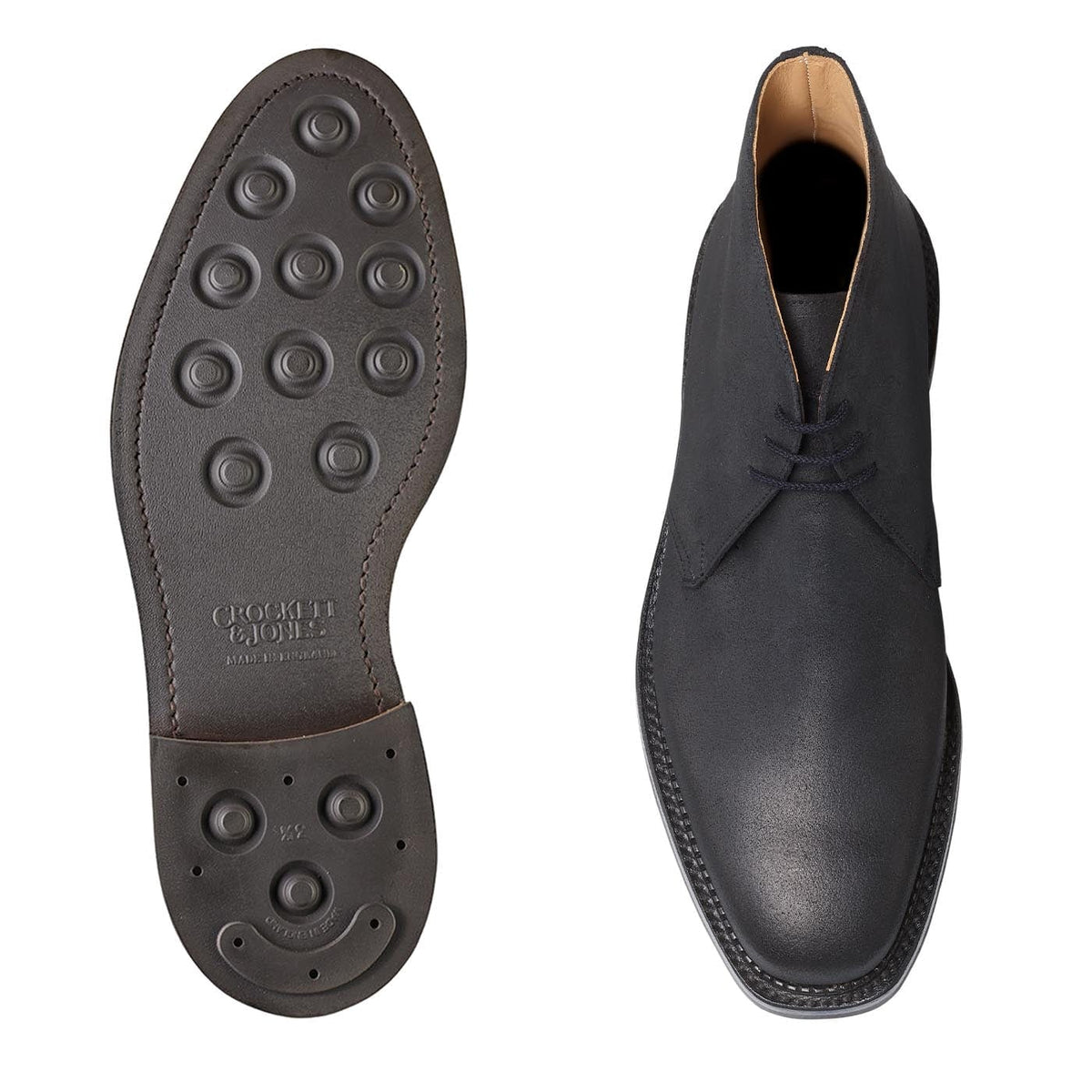 Molton Black Rough-Out Suede – Crockett & Jones ROW