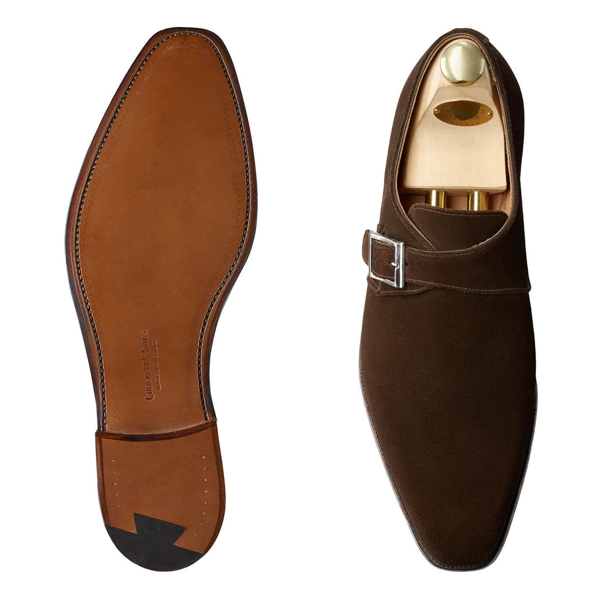 Monkton Dark Brown Suede | Crockett & Jones – Crockett & Jones ROW