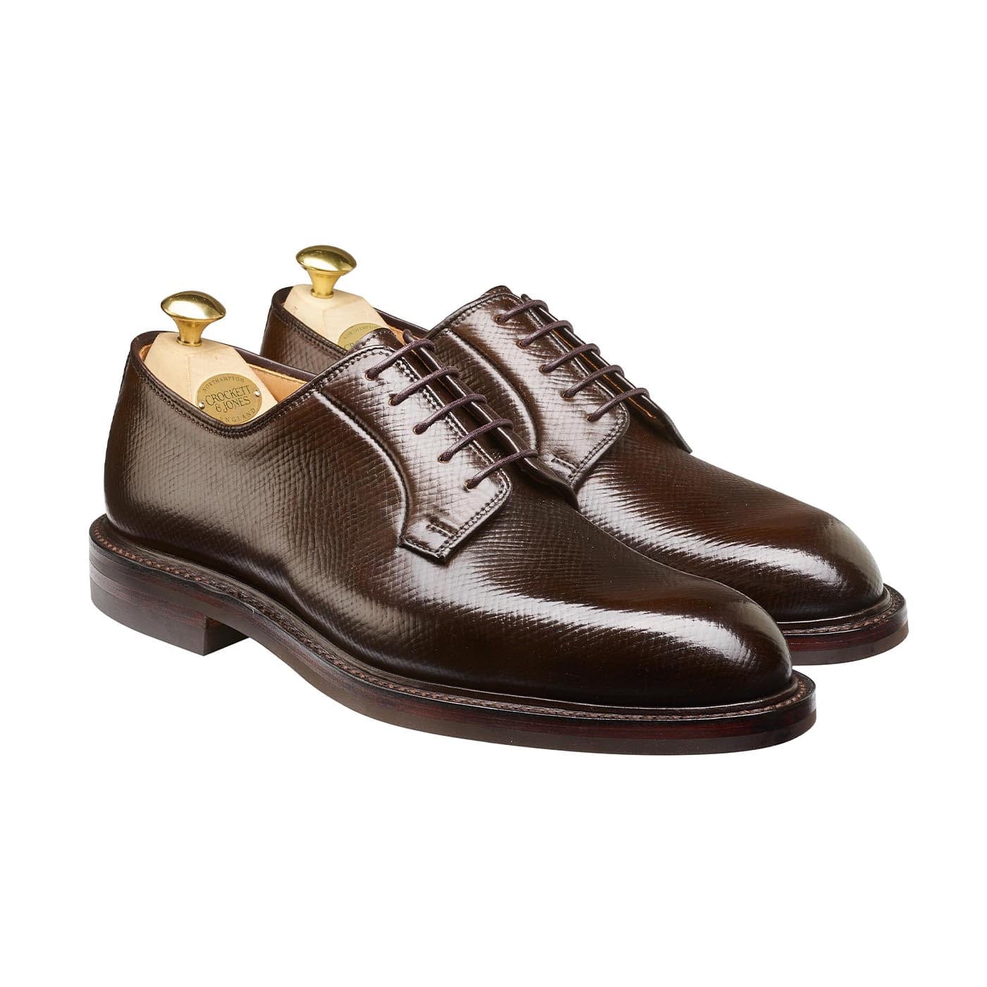 Lanark 5 Dark Brown Hatch Grain Cordovan – Crockett & Jones ROW