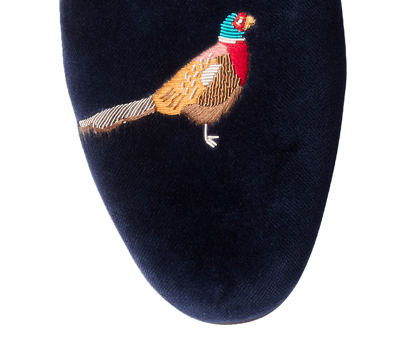 Pheasant Navy Velvet